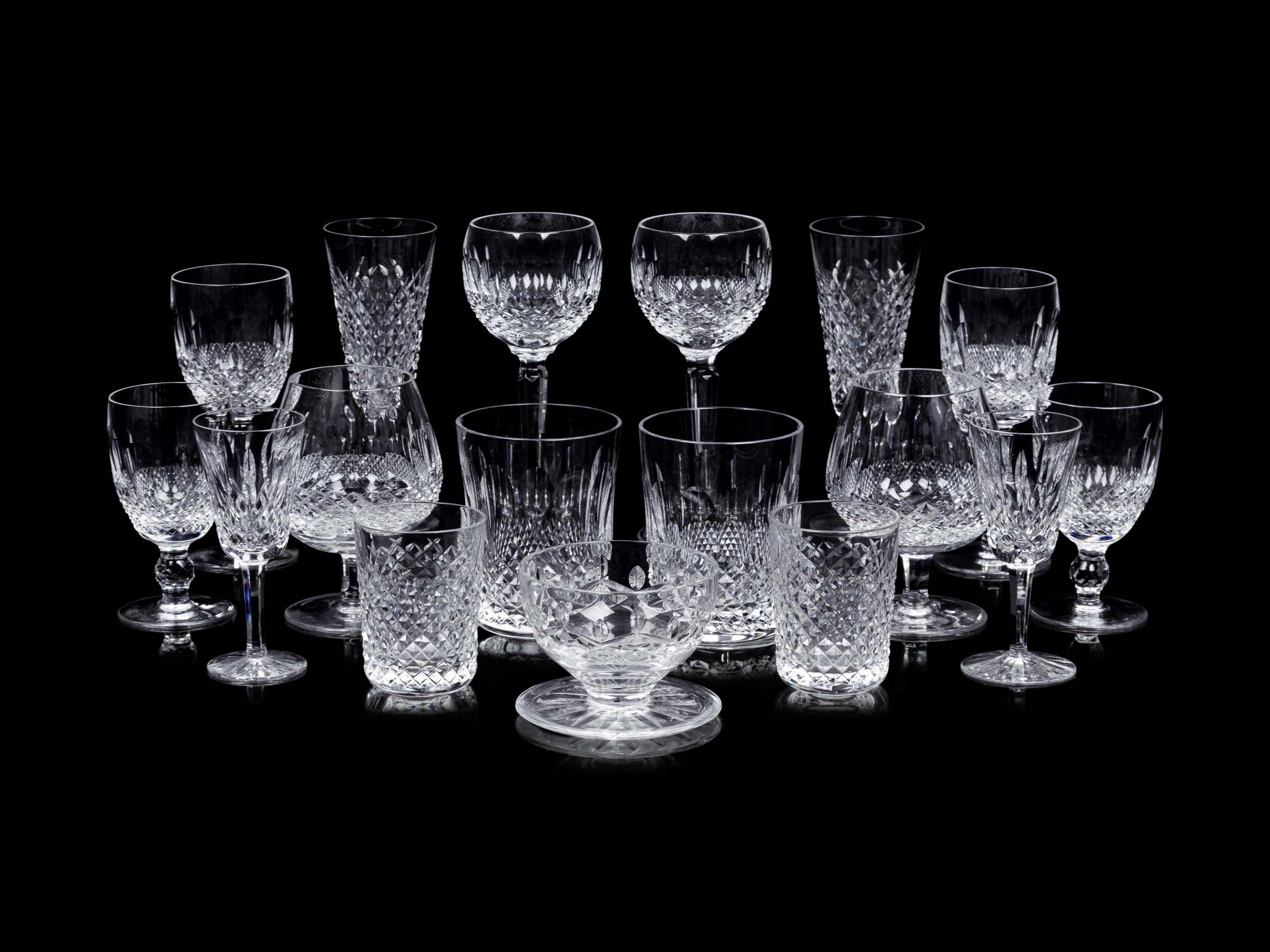 An Extensive Collection of Waterford Glass Stemware