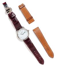 An Hermes Arceau GM Steel Watch, 9" x 1.5".