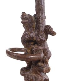 A Black Forest Style Patinated Metal Hall Tree