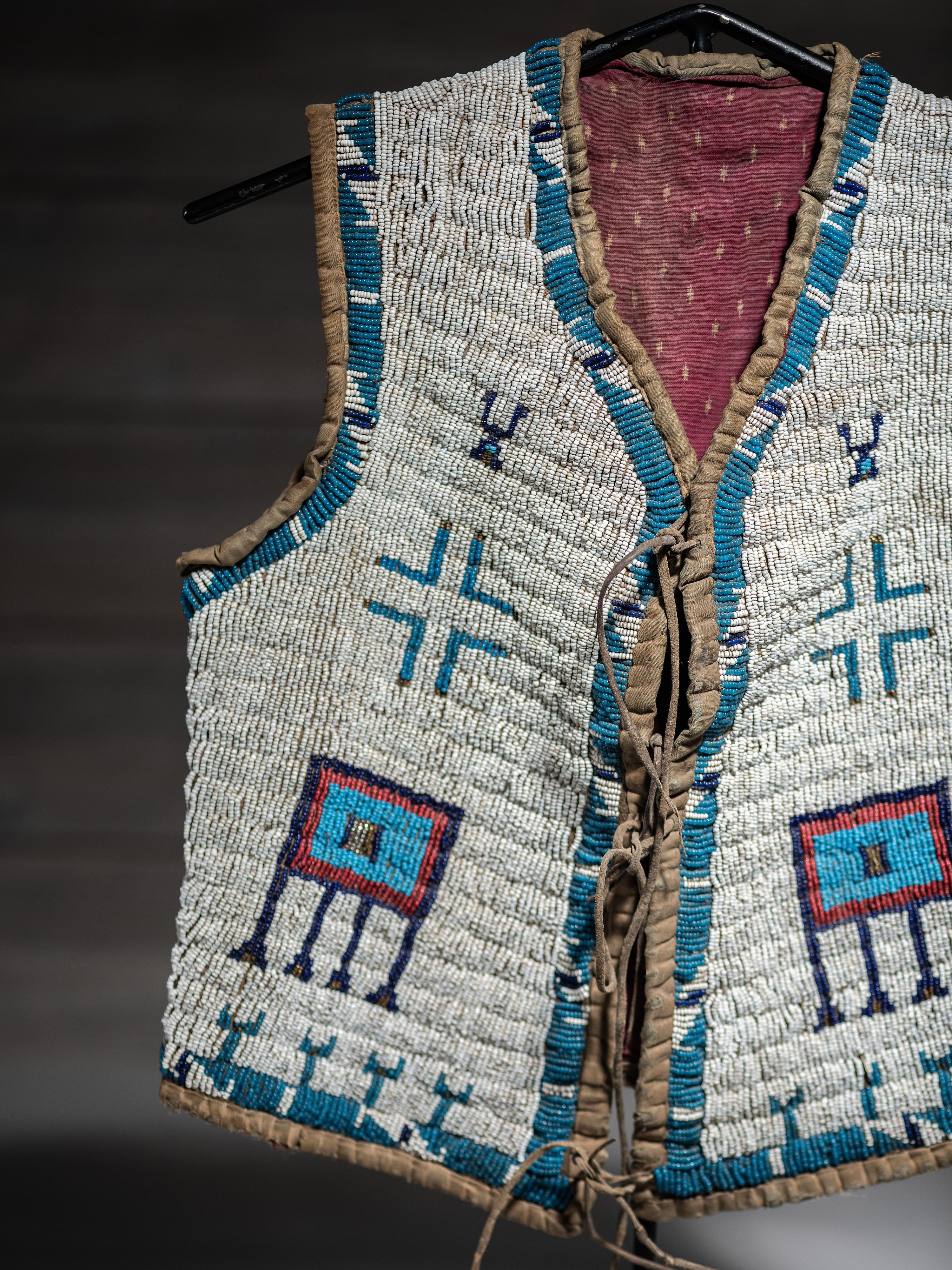 Sioux Child's Beaded Hide Vest