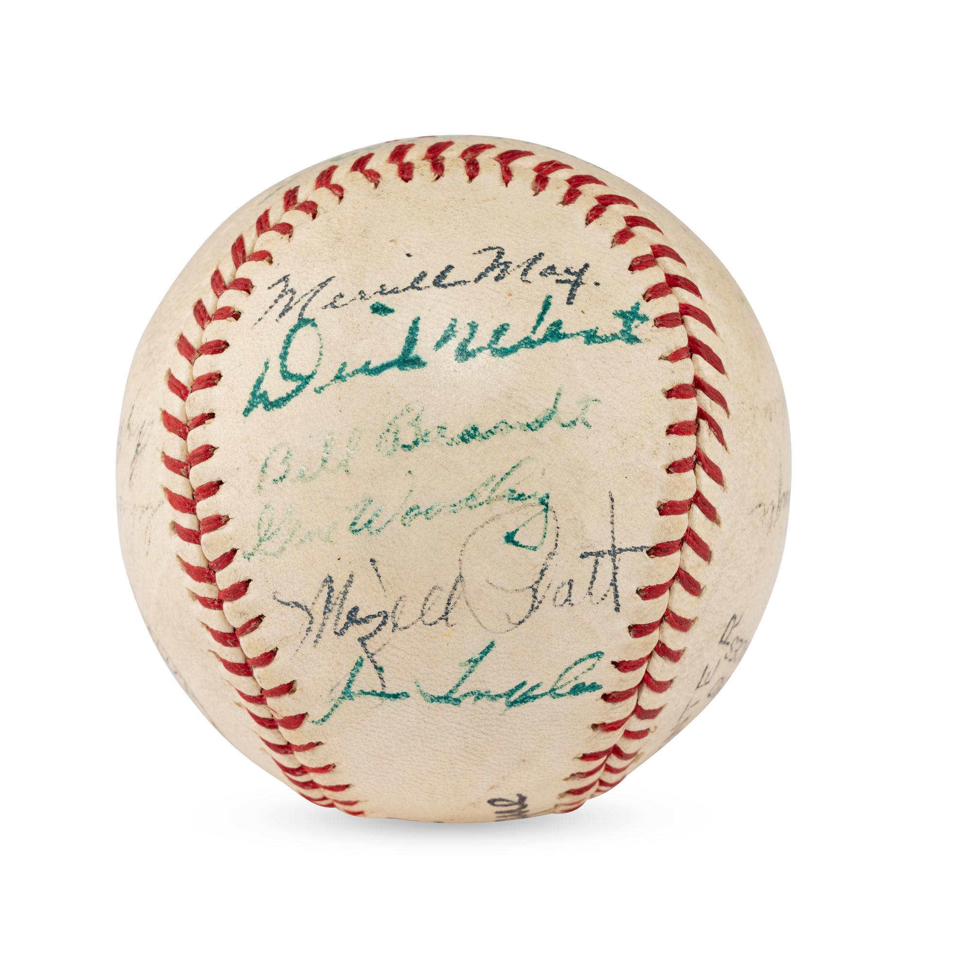 A 1940s War Bond Signed Autograph Baseball Featuring Mickey Cochrane (Beckett Authentication Services Letter of Authenticity)