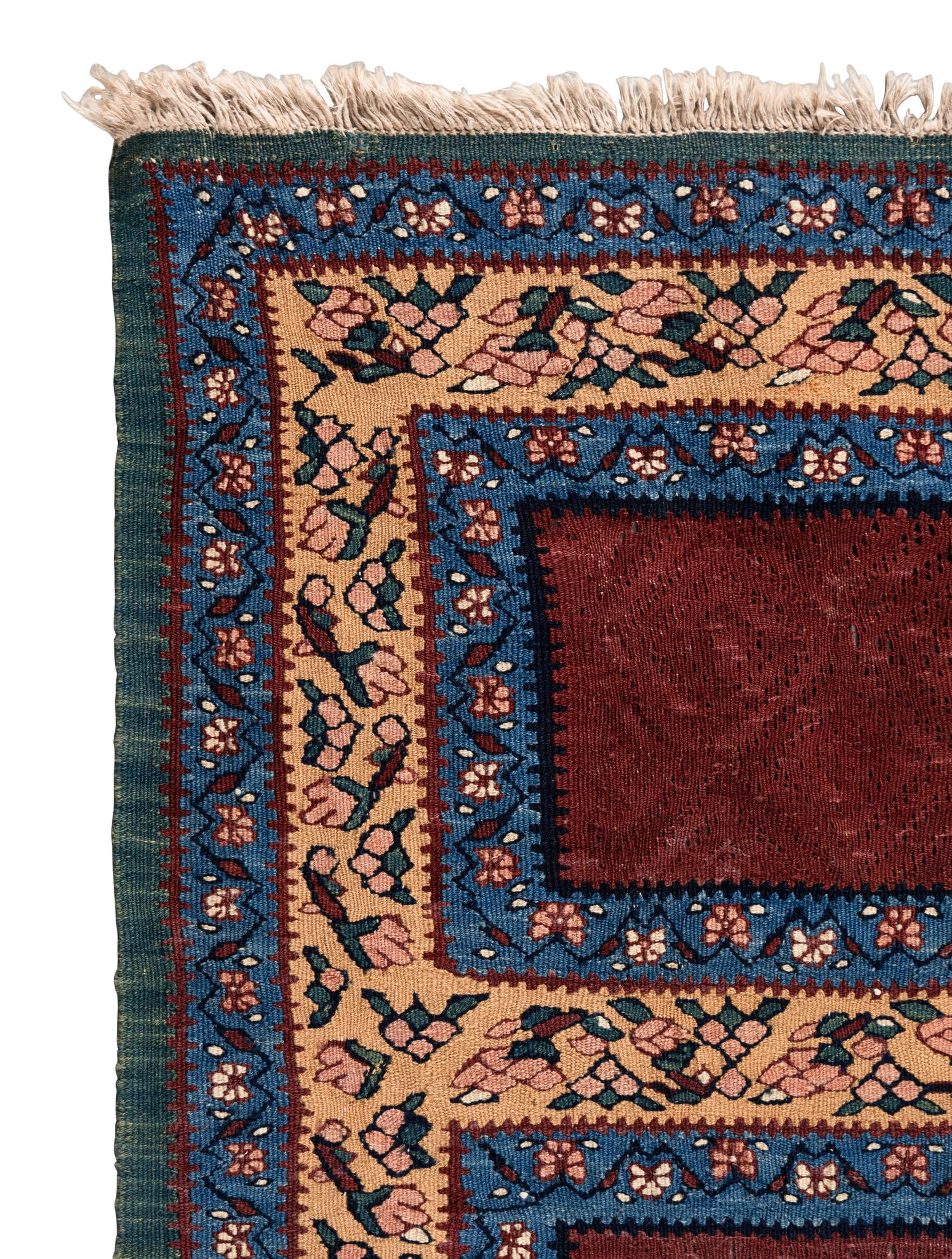 A Senneh Kilim Wool Rug