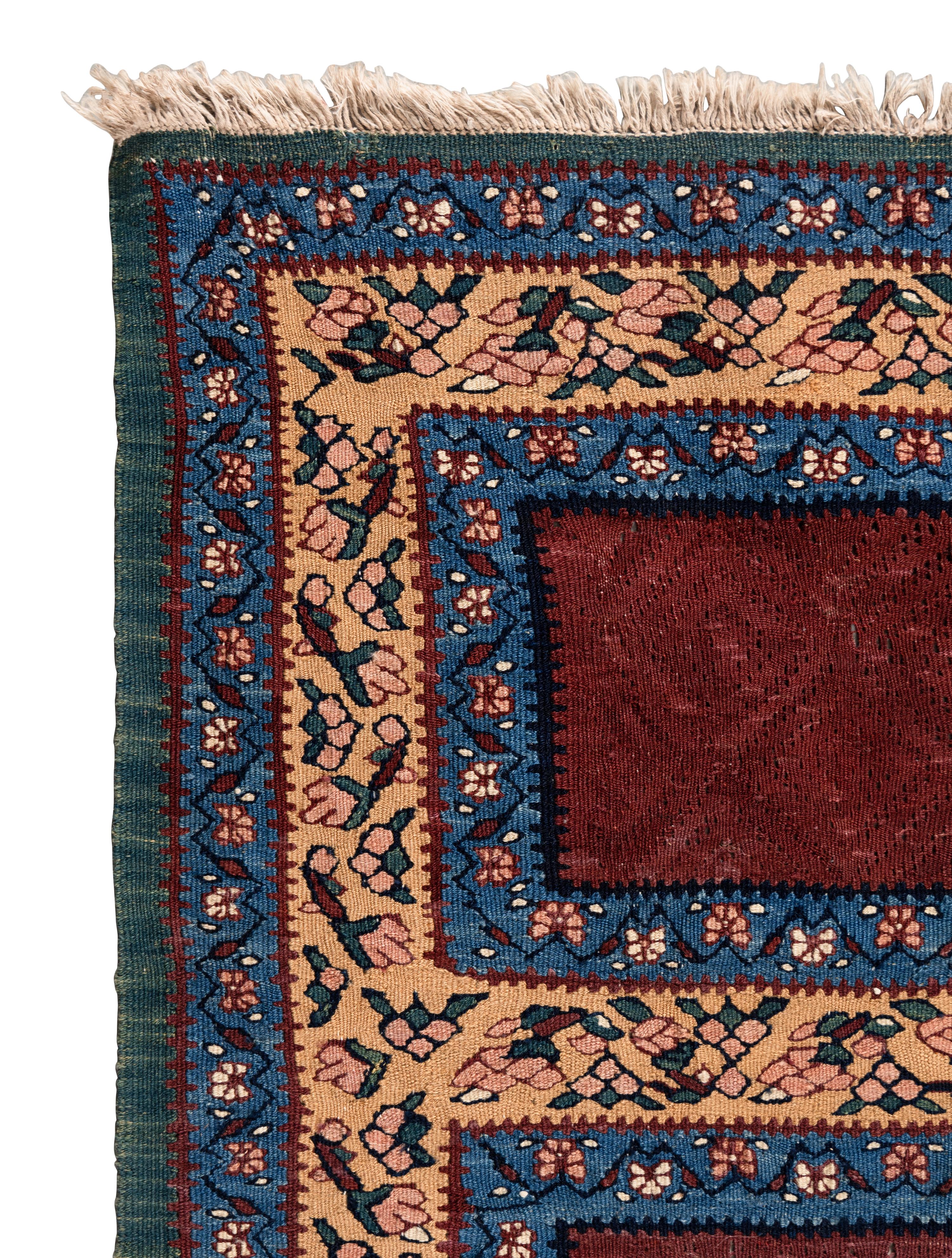 A Senneh Kilim Wool Rug