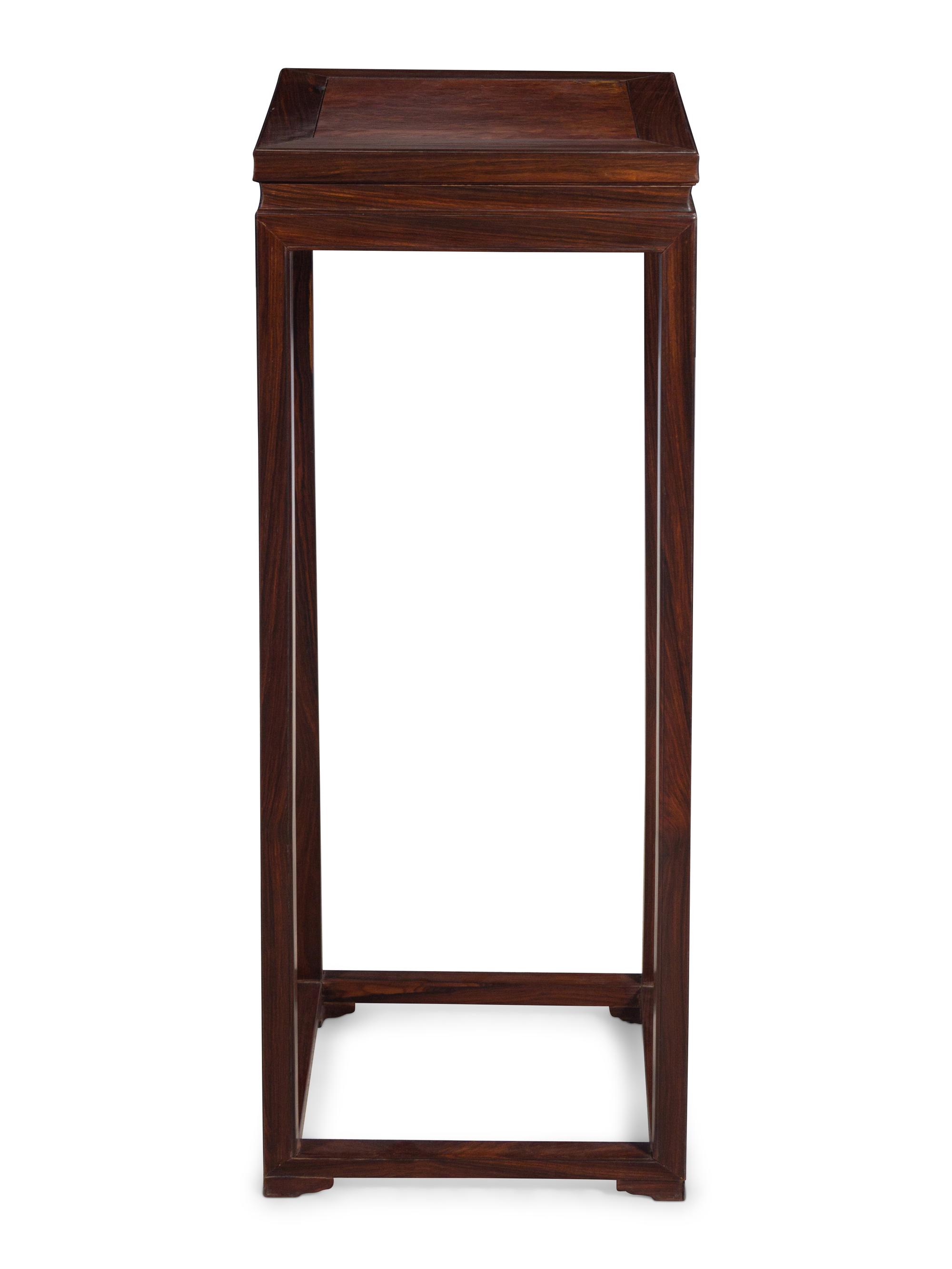 A Chinese Hardwood Pedestal