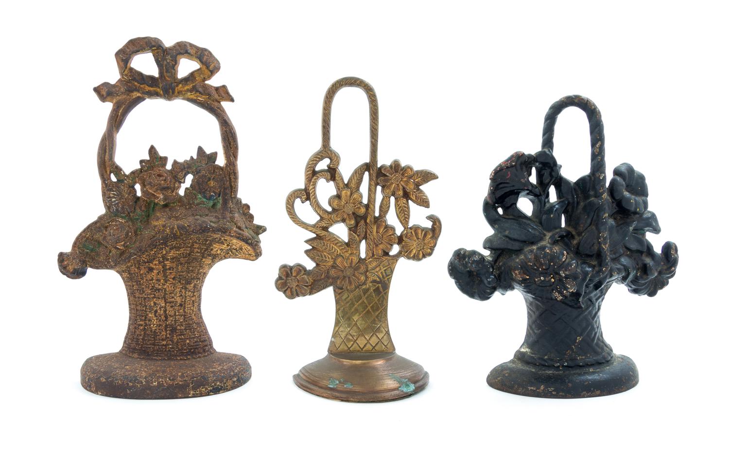 Three Victorian Cast Metal Doorstops