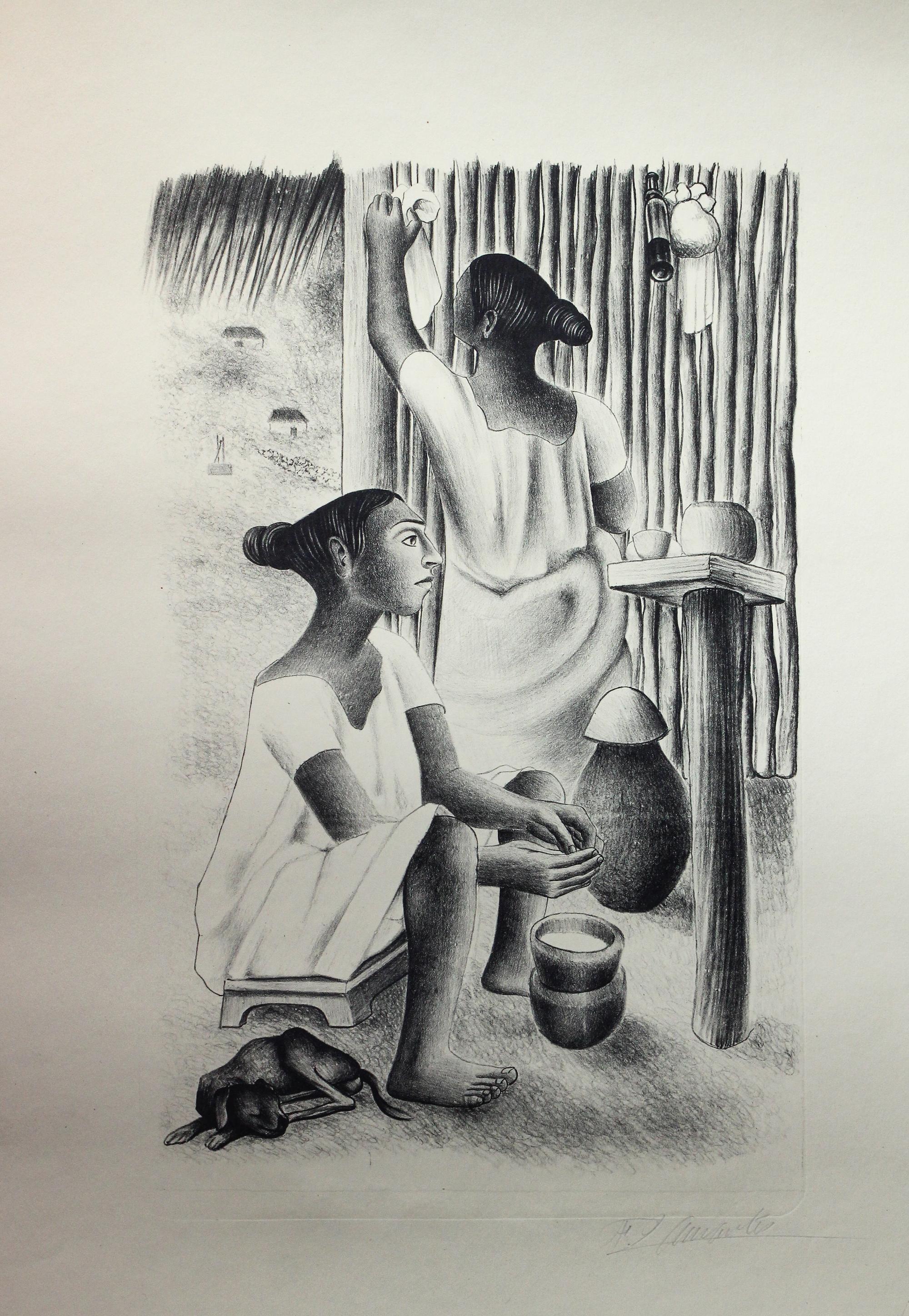 Francisco Dosamantes, (Mexican, 1911-1986), Untitled (Group of Five Prints)