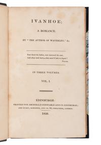 SCOTT, Walter, Sir (1771-1832). Ivanhoe: A Romance. Edinburgh: Archibald Constable & Co., 1820.