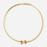 A 14K Yellow Gold Omega Chain and Slider Charms
