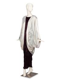 Charles & Patricia Lester, Devoré Topper & Pleated Silk Skirt Ensemble