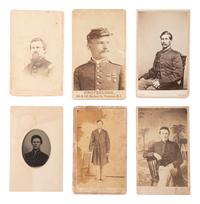 [CIVIL WAR]. A group of 27 CDVs of Union soldiers, many identified subjects from the 144th New York Infantry.