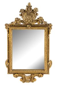 A Continental Giltwood Mirror Height 49 1/2 x width 28 inches. — LATE 18TH/EARLY 19TH CENTURY
