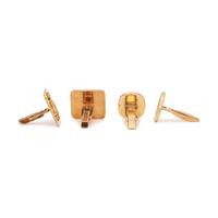 COLLECTION OF YELLOW GOLD FAMILY CREST CUFFLINKS