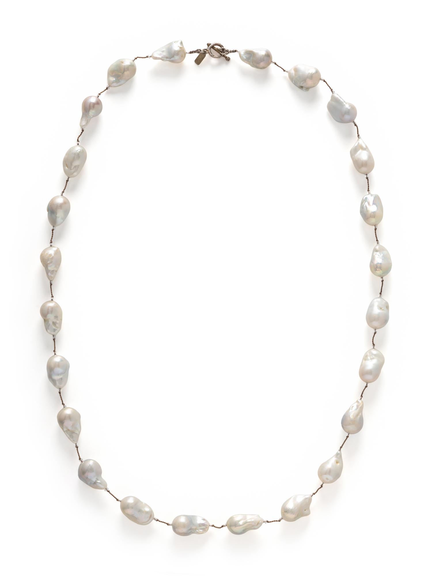 MARGO MORRISON, BAROQUE CULTURED PEARL AND ROCK CRYSTAL QUARTZ NECKLACE