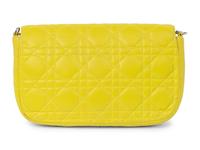 Christian Dior Yellow Cannage Clutch