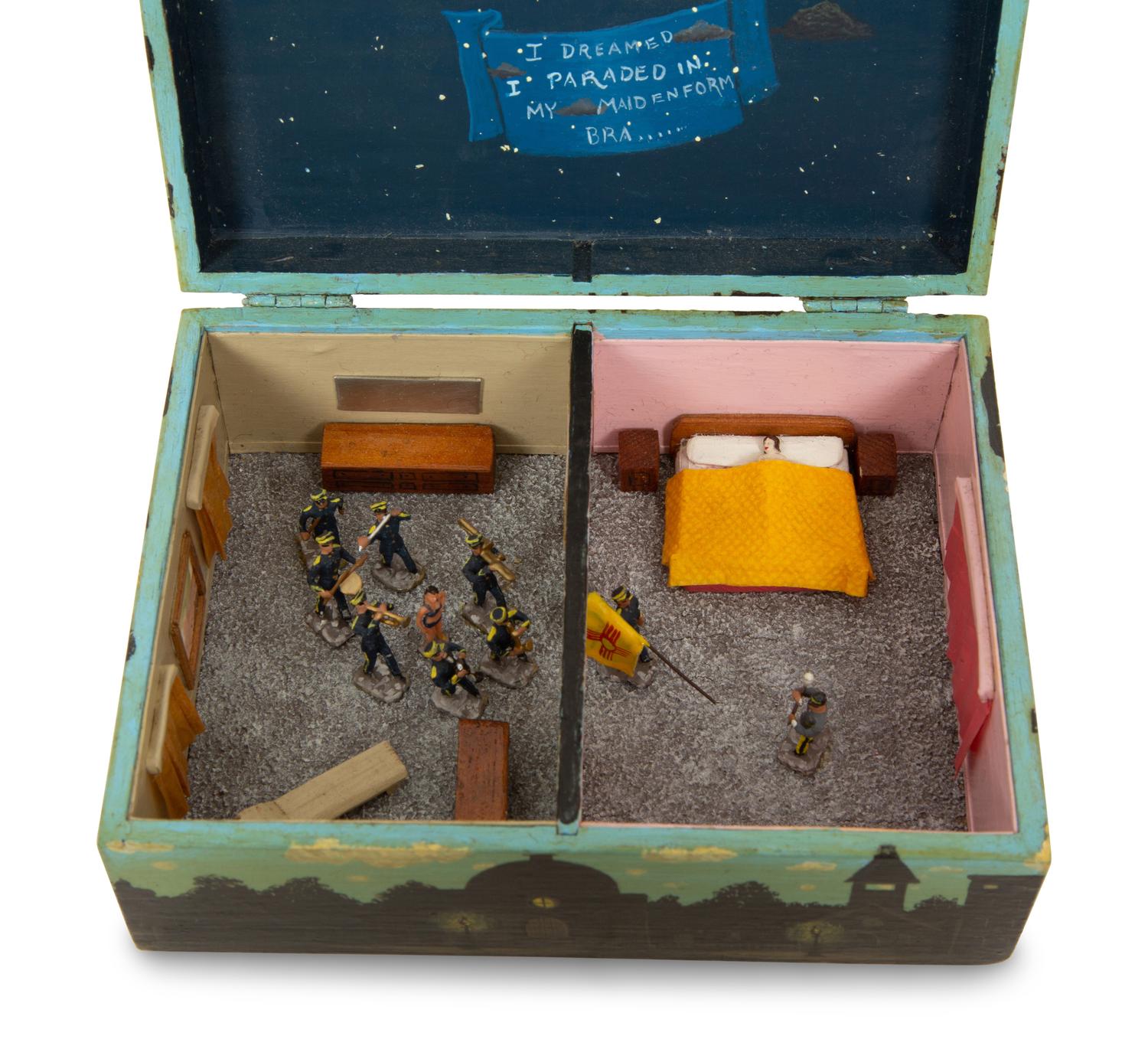 A Surrealist Painted Table Box