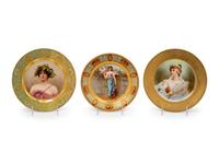 Three Vienna Porcelain Cabinet Plates