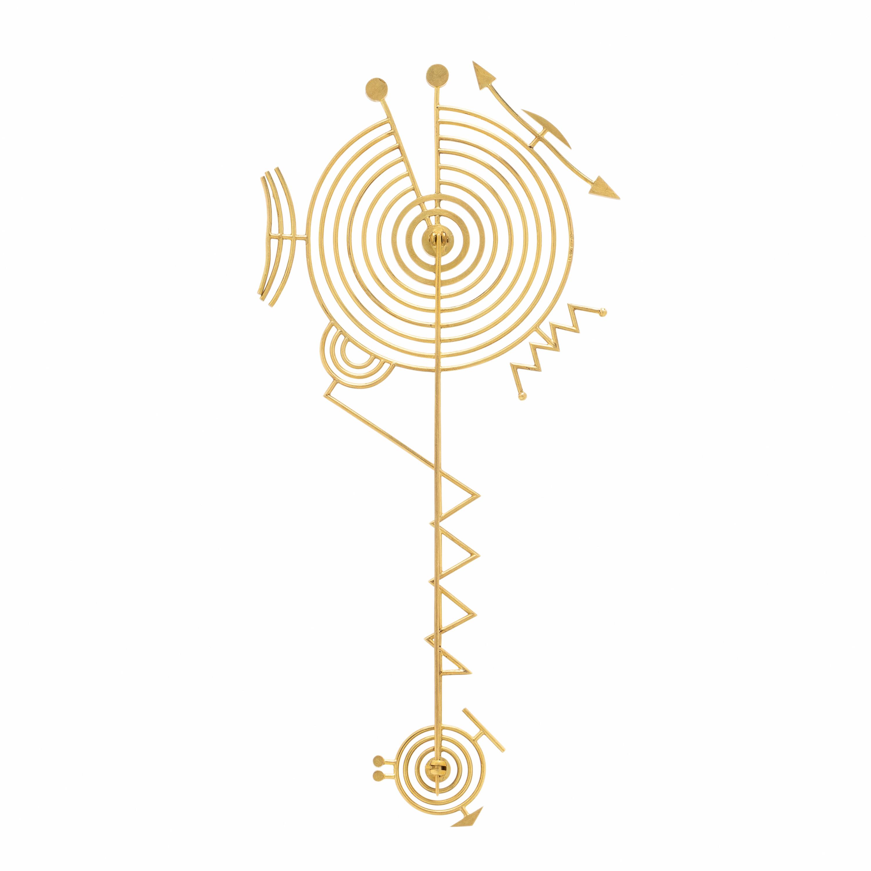Wendy Ramshaw, Yellow Gold Wire Brooch