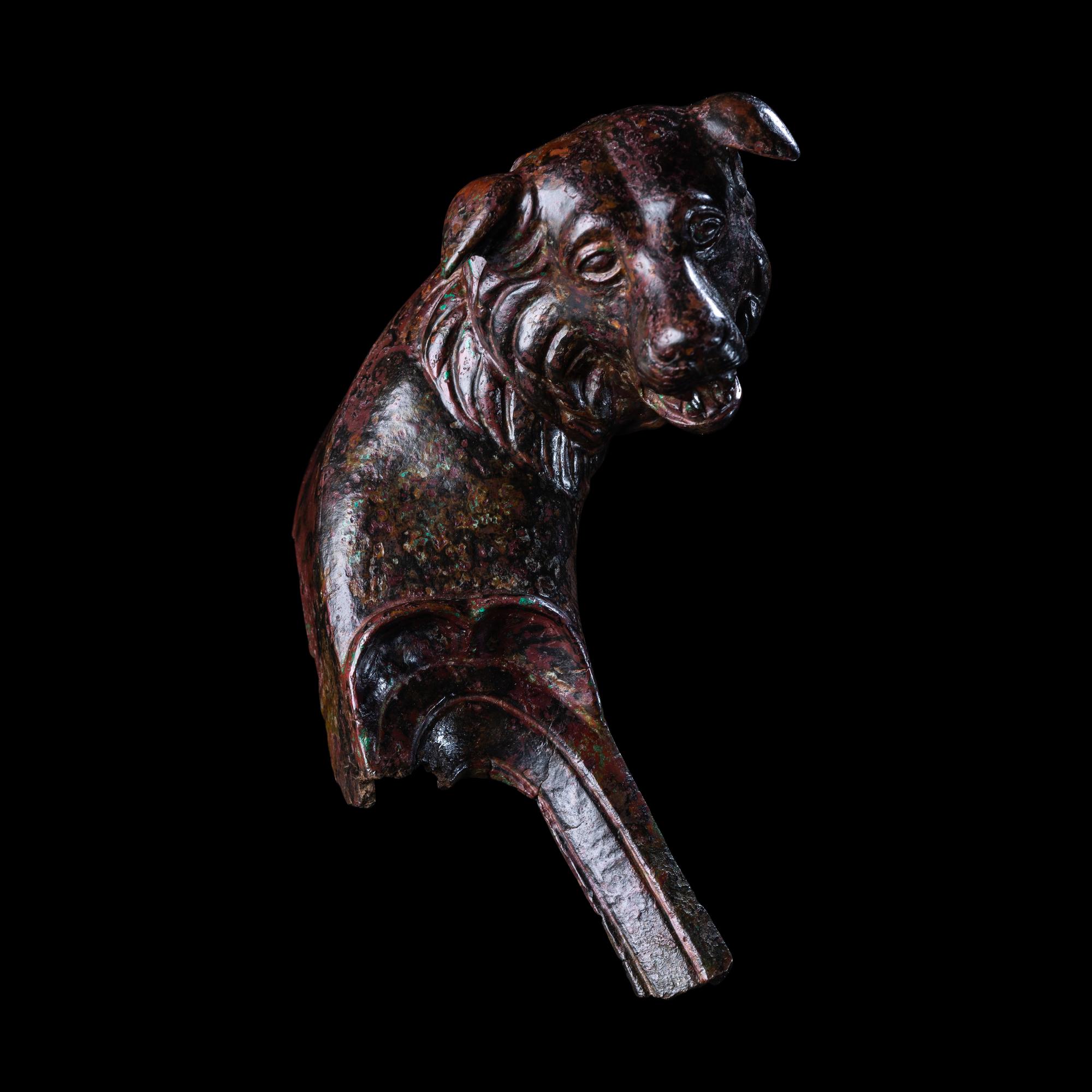 A Roman Bronze Fulcrum in the Form of a Molossian Hound