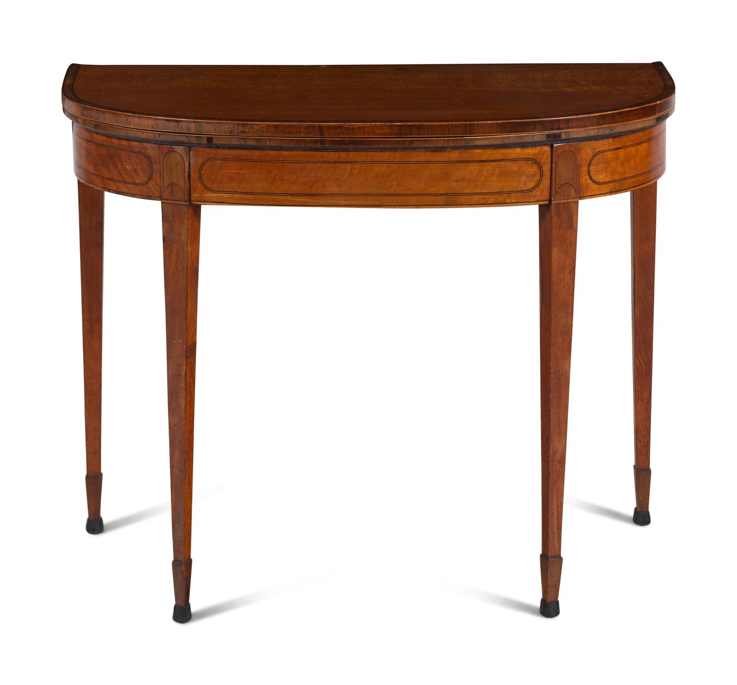 A George III Satinwood Flip-Top Table
