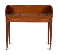 A Regency Mahogany Wash Stand with Original Covers for Bowl Cut-outs