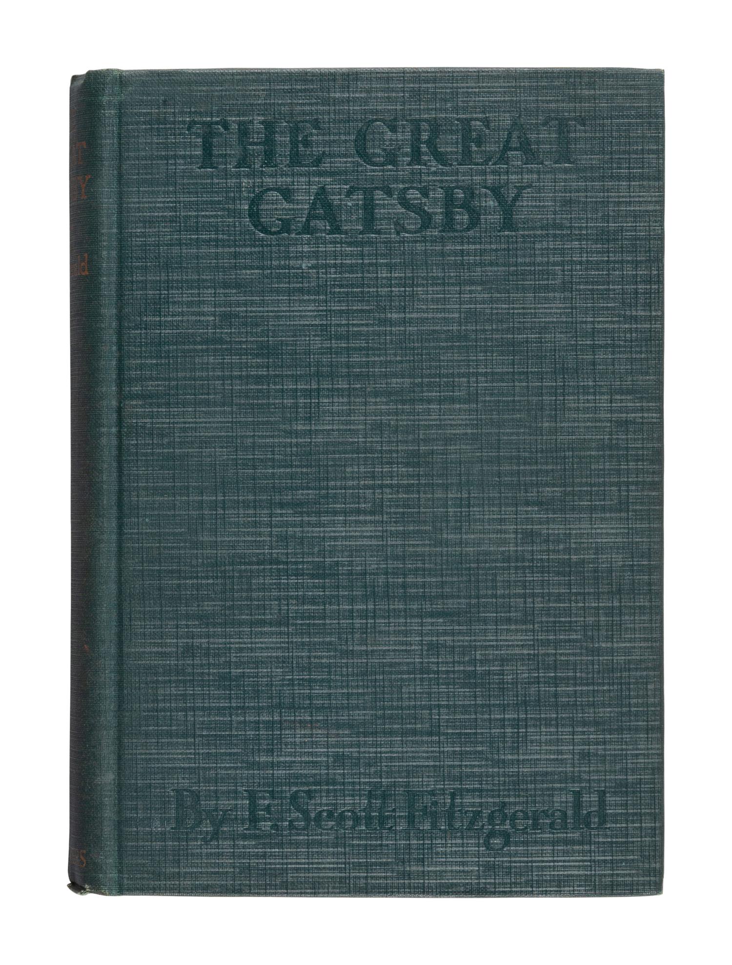 FITZGERALD, F. Scott (1896-1940). The Great Gatsby . New York: Charles Scribner's Sons, 1925.