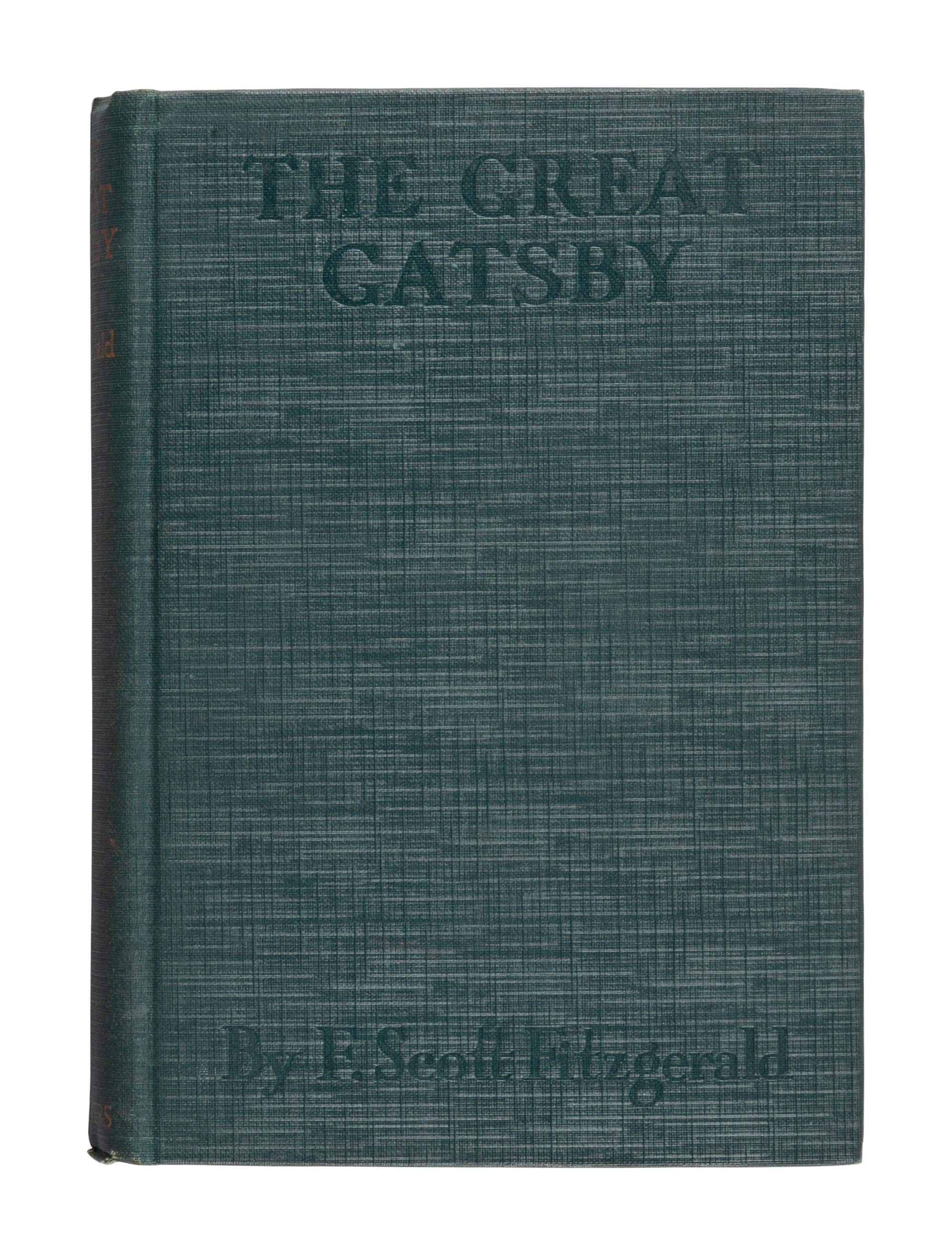 FITZGERALD, F. Scott (1896-1940). The Great Gatsby . New York: Charles Scribner's Sons, 1925.