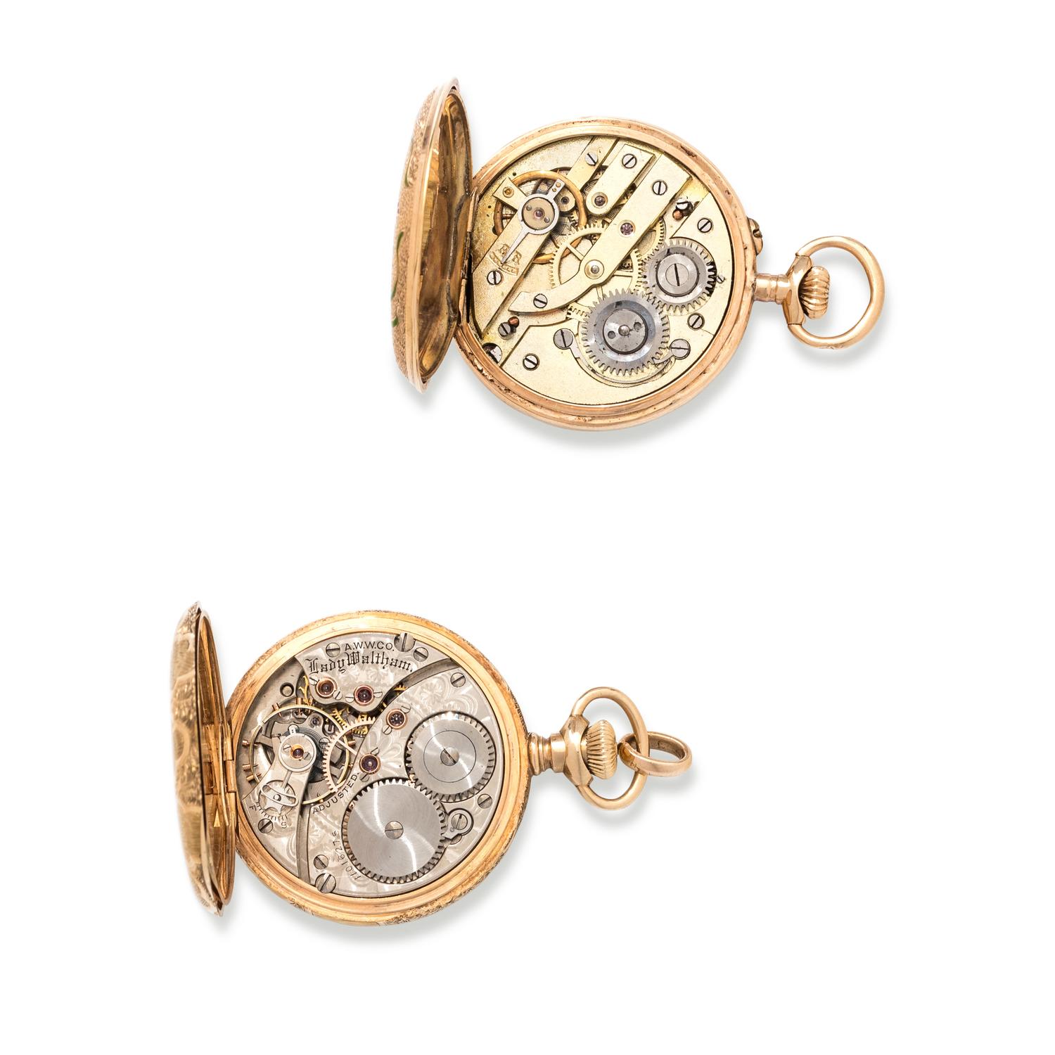 COLLECTION OF YELLOW GOLD POCKET WATCHES