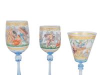 An Extensive Enameled Glass Table Service