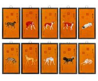 A Set of Ten Framed Chinese Porcelain Plaques