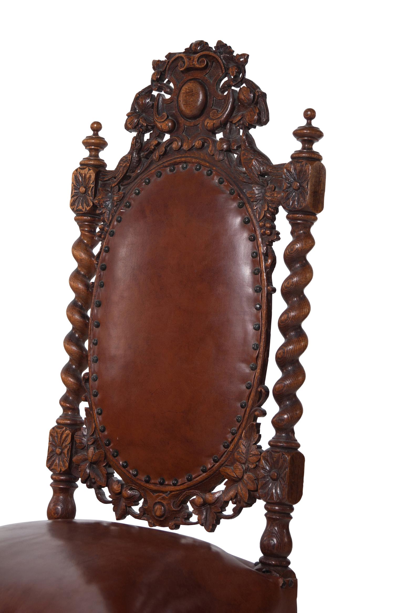 A Pair of William and Mary Style Side Chairs
