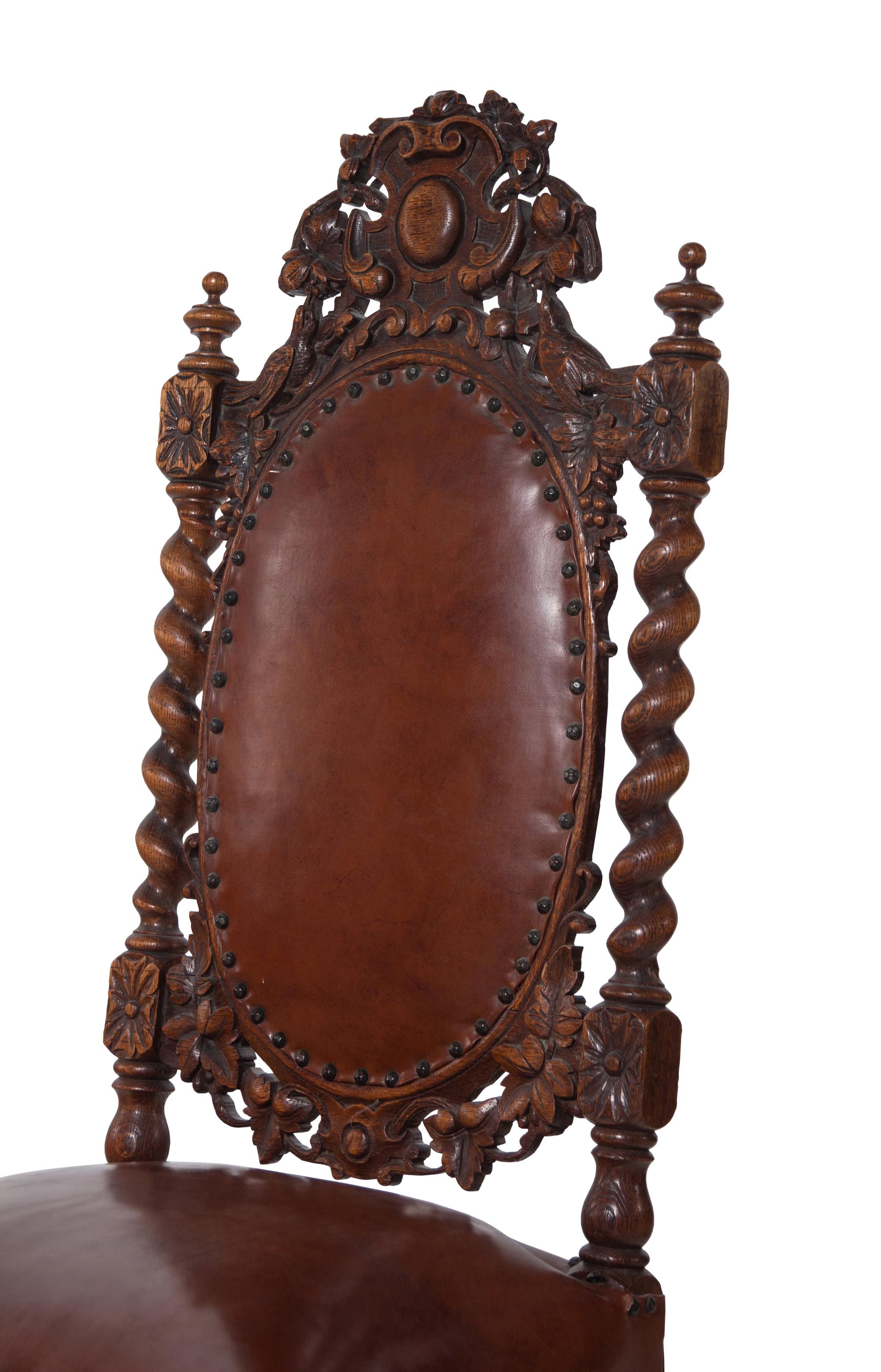 A Pair of William and Mary Style Side Chairs