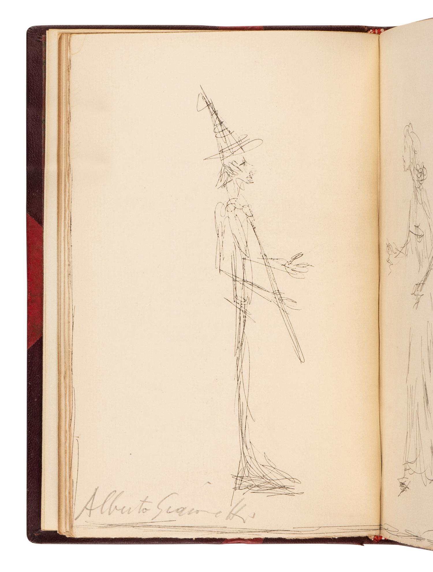 [ARTIST'S BOOK]. GIACOMETTI, Alberto (1906-1966), illustrator. LELY, Gilbert (1904-1985). La Folie Tristan . Paris: Jean Hughes, 1959.