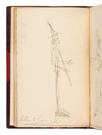 [ARTIST'S BOOK]. GIACOMETTI, Alberto (1906-1966), illustrator. LELY, Gilbert (1904-1985). La Folie Tristan . Paris: Jean Hughes, 1959.