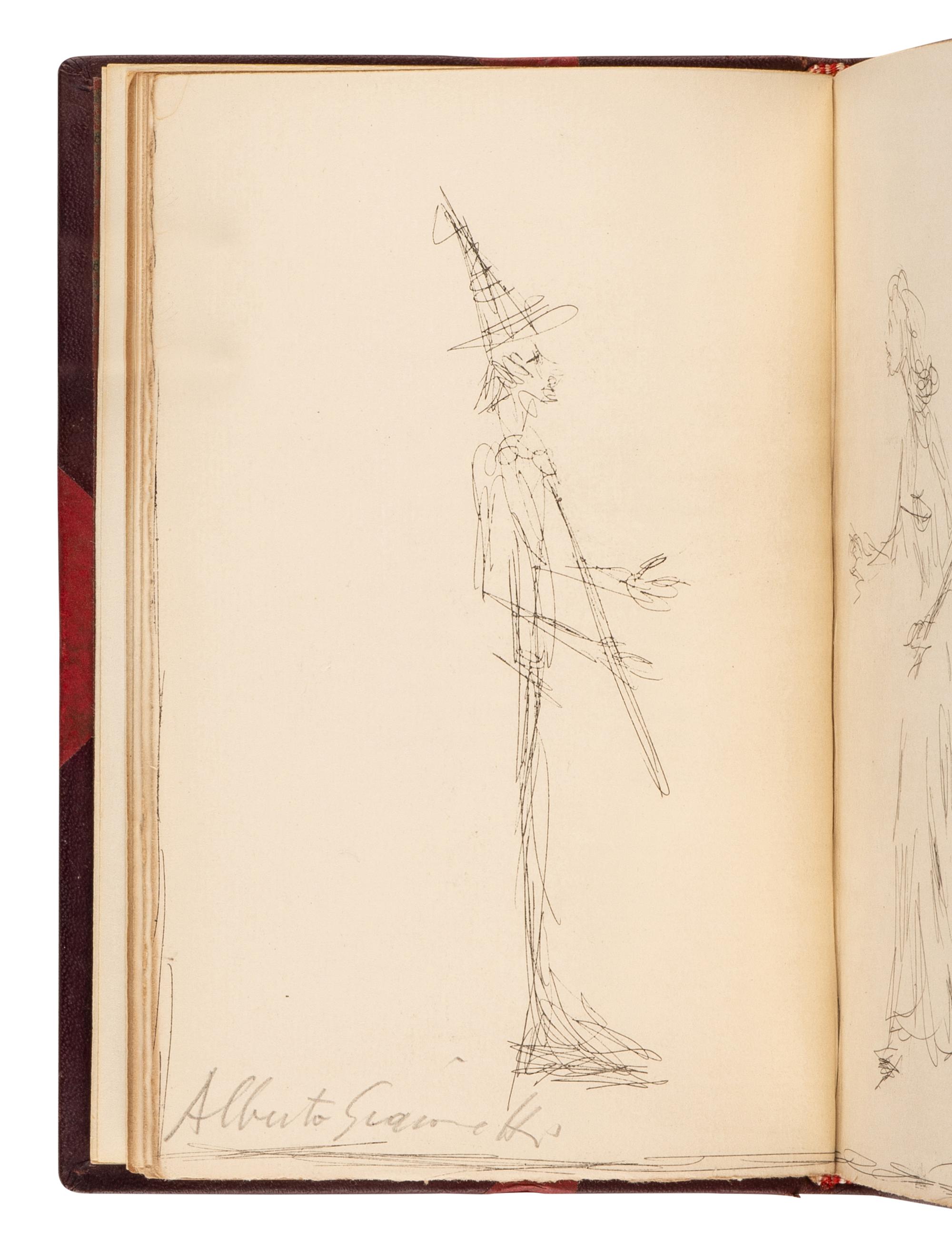 [ARTIST'S BOOK]. GIACOMETTI, Alberto (1906-1966), illustrator. LELY, Gilbert (1904-1985). La Folie Tristan . Paris: Jean Hughes, 1959.
