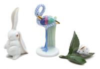 Three Herend Porcelain Ornaments Height of largest 4 inches. — 20TH CENTURY