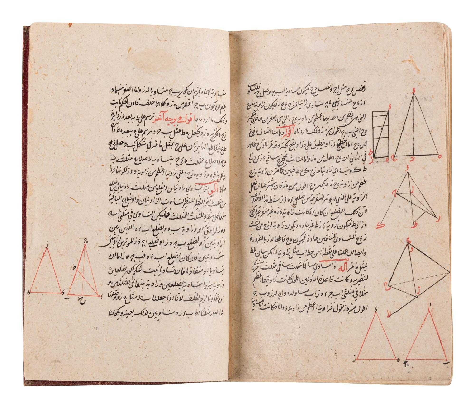 [MANUSCRIPT - MATHEMATICS AND ASTRONOMY]. Badr al-Din Abu 'Abdallah Muhammad ibn Muhammad ibn Ahmad al-Misri al-Dimashqi, better known as Sibt (Ibn Bint) al-Maridini. A collection of three treatises on astronomy and mathematics. Safavid Persia: copied in al-Jauhariyya School, Isfahan, each treatise dated AH 1029/AD 1619-20.