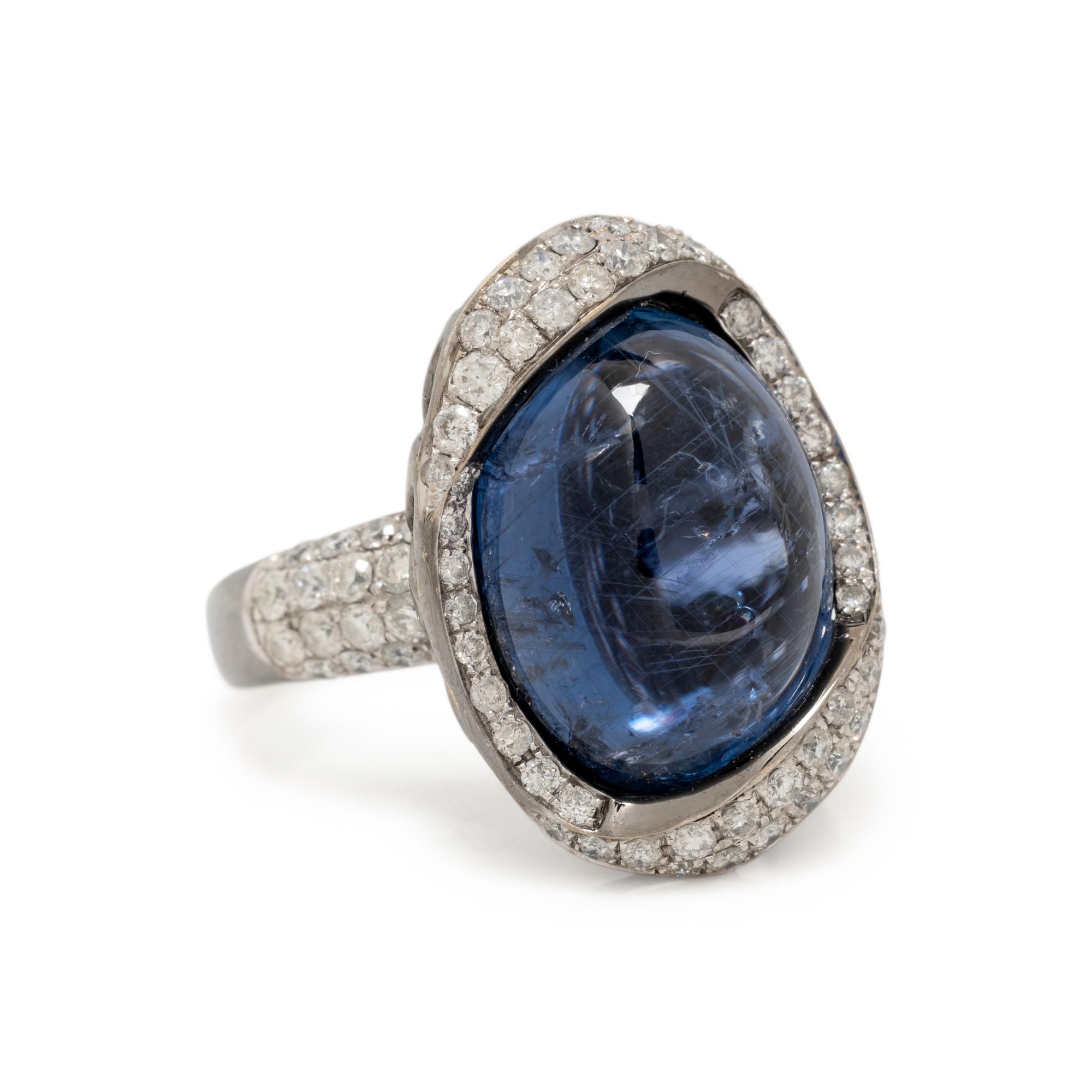 WENDY YUE, KYANITE AND DIAMOND RING