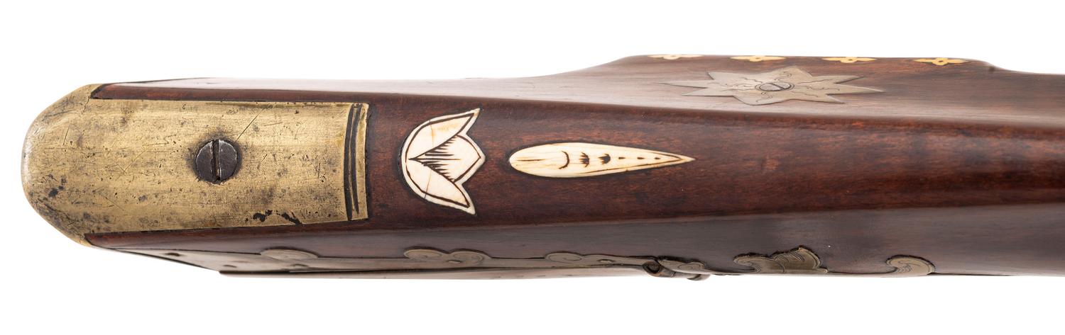 Highly Adorned Lehigh Valley Flintlock Rifle Attributed to Adam Knutz