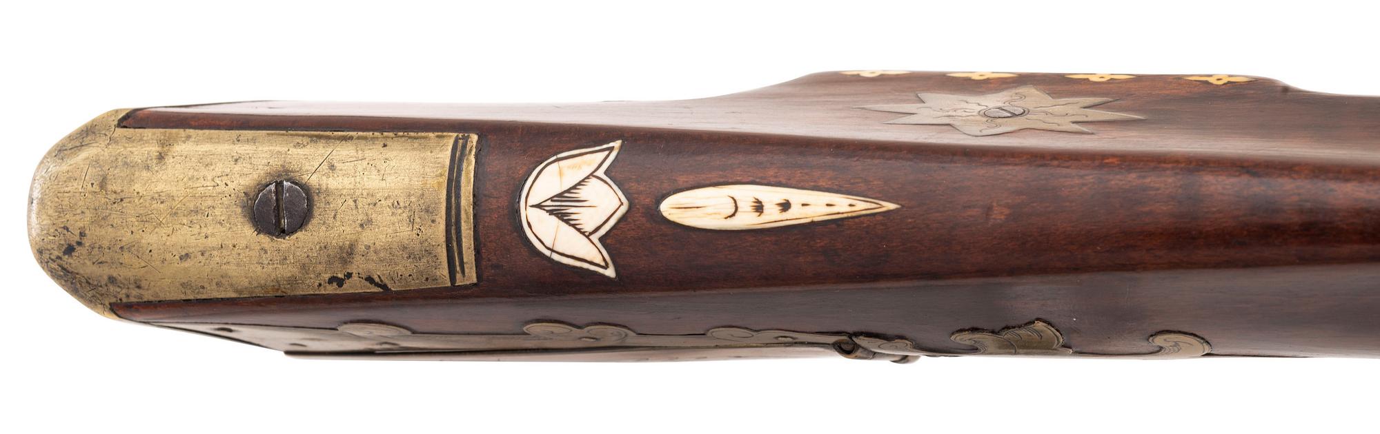 Highly Adorned Lehigh Valley Flintlock Rifle Attributed to Adam Knutz