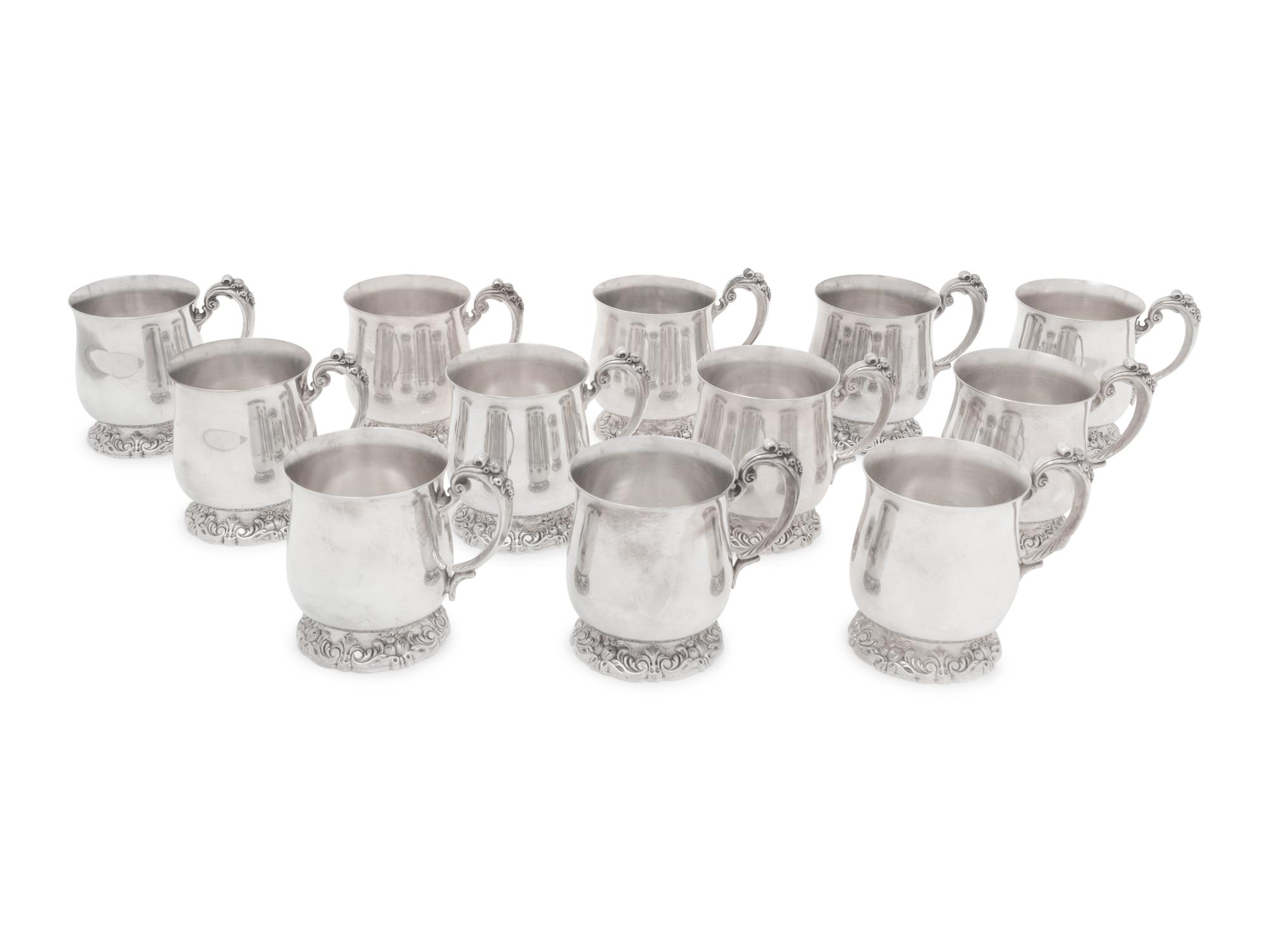 An American Silver-Plate Punch Service