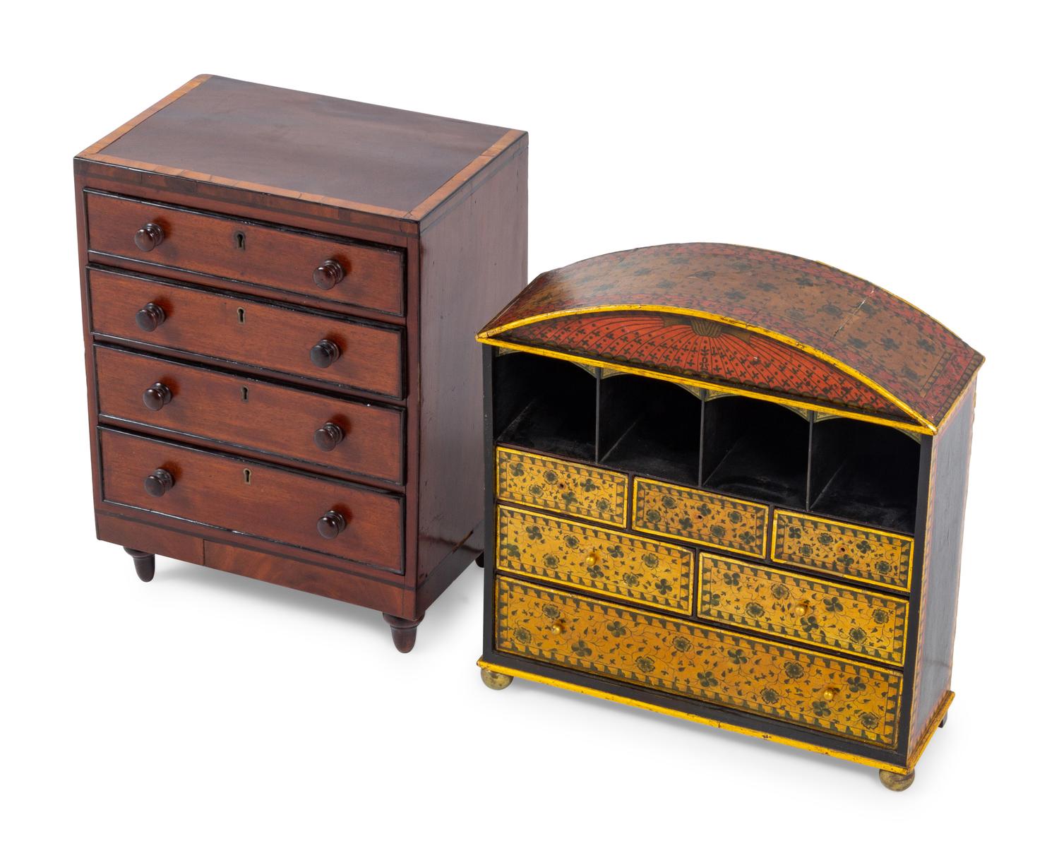 Two English Diminutive Cabinets