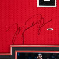 An Impressive Michael Jordan Signed Autograph Chicago Bulls Rookie Jersey Display (Upper Deck Authenticated)