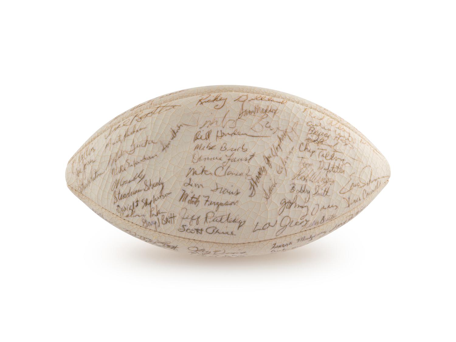 A 1976 University of Alabama Team Signed Autograph Football Including Paul Bear Bryant (Beckett Authentication Services)