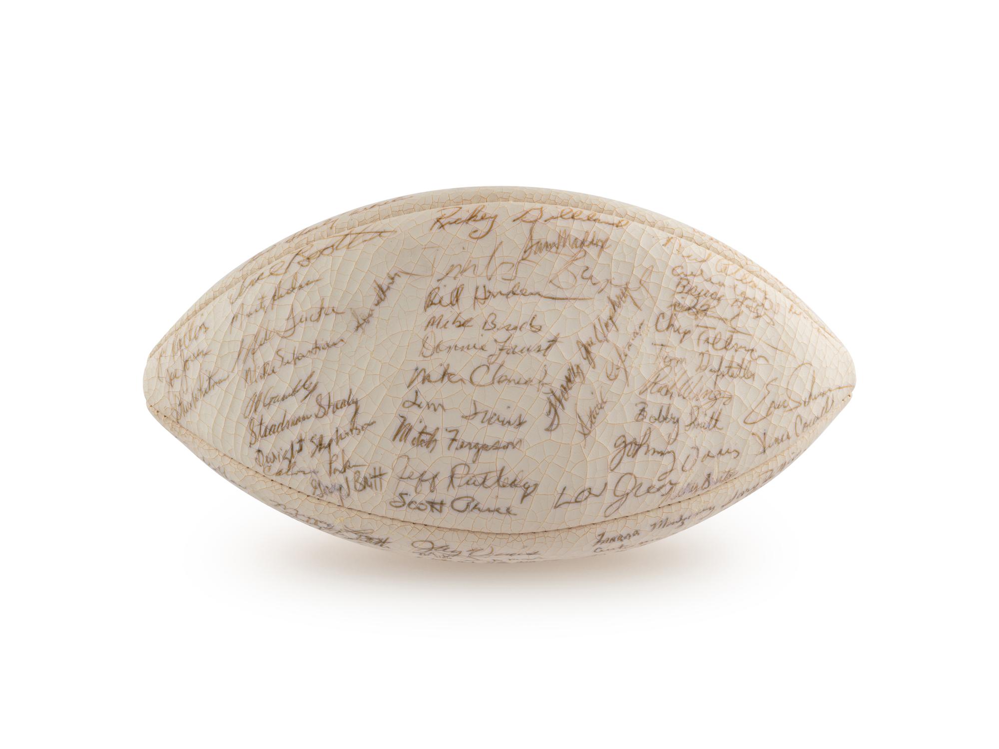 A 1976 University of Alabama Team Signed Autograph Football Including Paul Bear Bryant (Beckett Authentication Services)