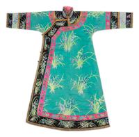 A Embroidered Silk Manchu Lady's Informal Robe