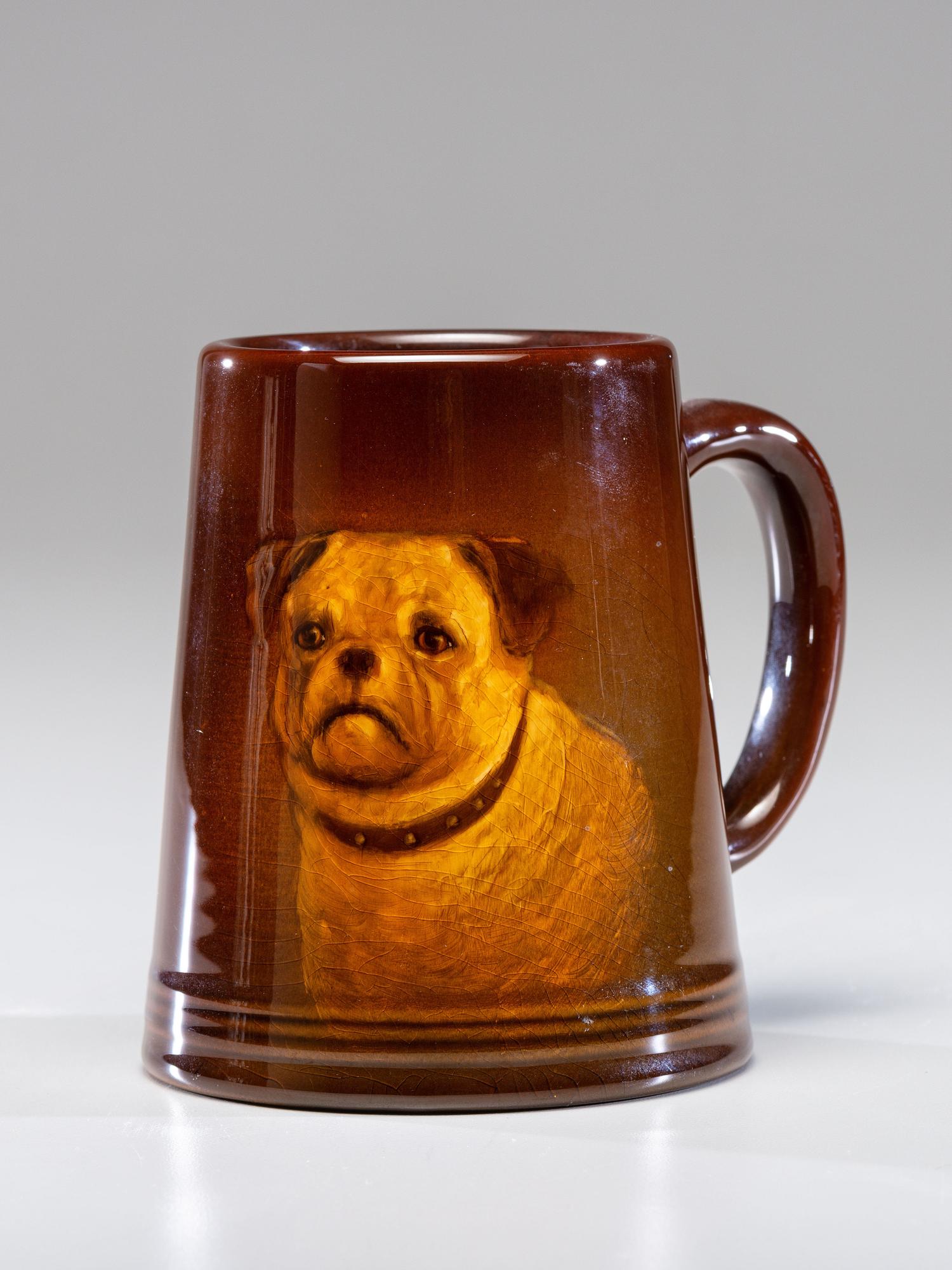 Standard Glaze Mug with Dog, 1902