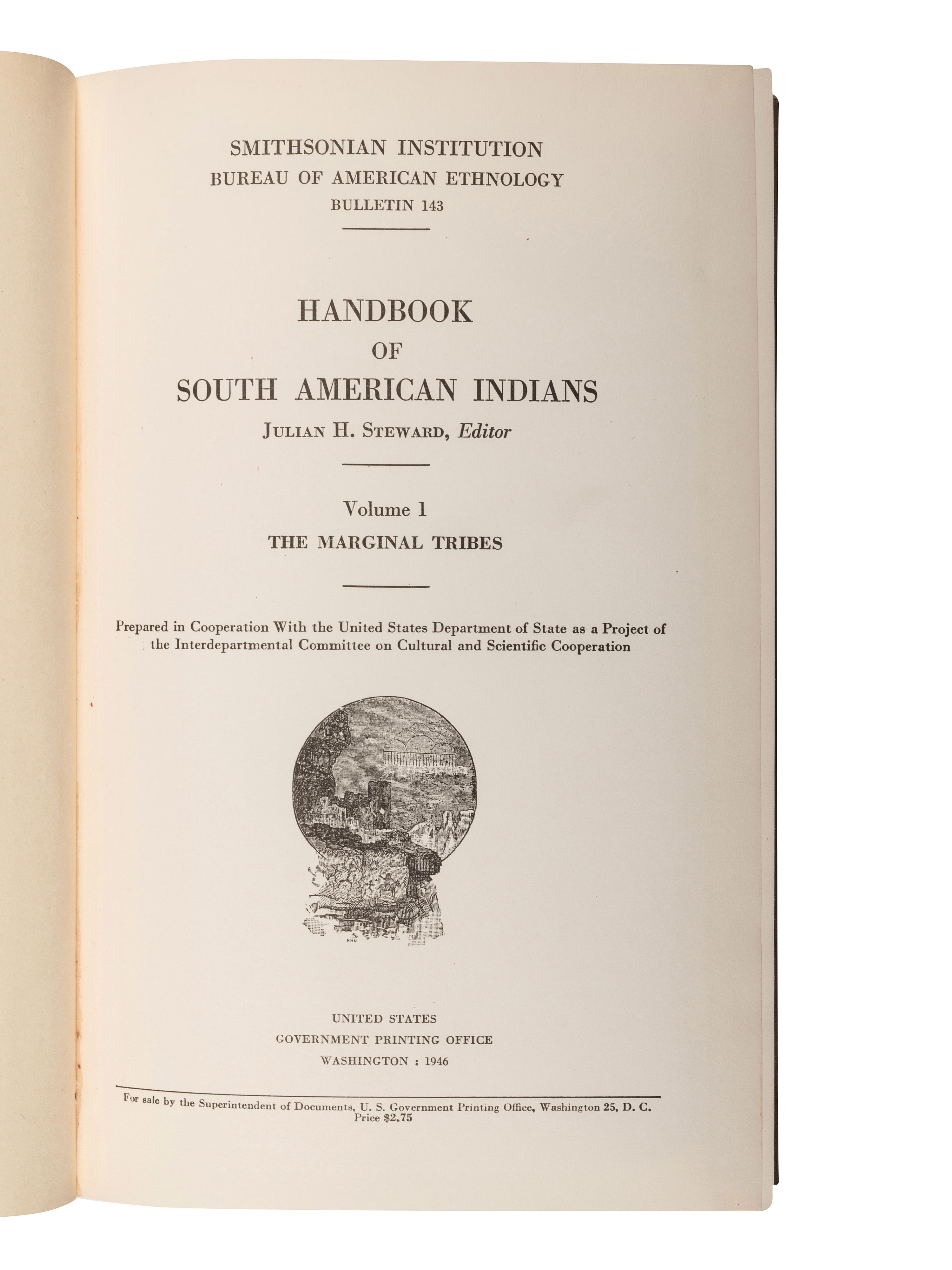 [NATIVE AMERICANS - ETHNOLOGY]. A group of ethnology reports and books regarding the Ojibwe, Sioux, and broad studies of tribes in North and South America, comprising: