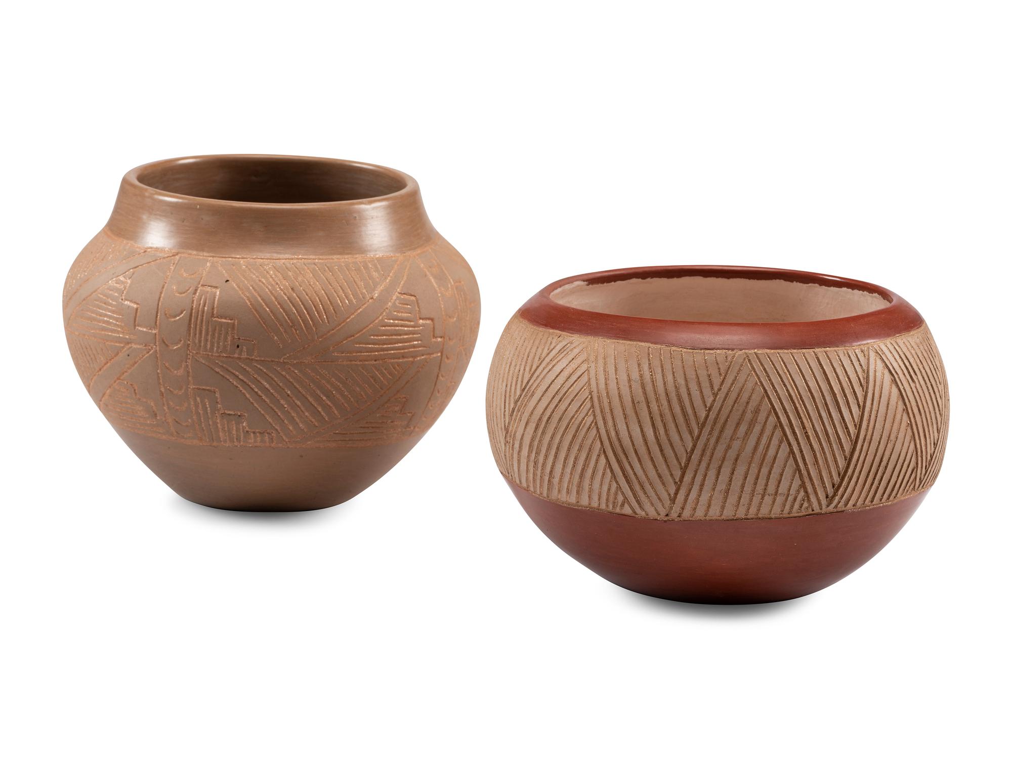 Ohkay Owingeh Incised Pottery Jars