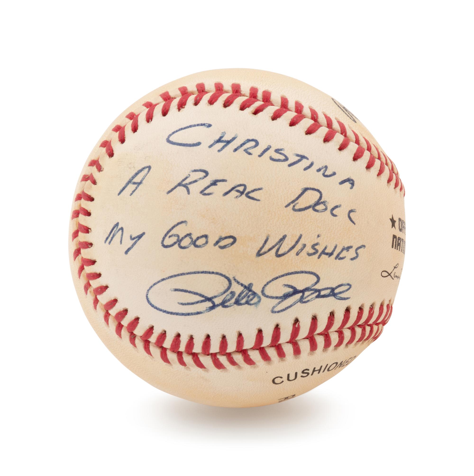 A Group of Two Signed Baseballs Including Rickey Henderson and Pete Rose