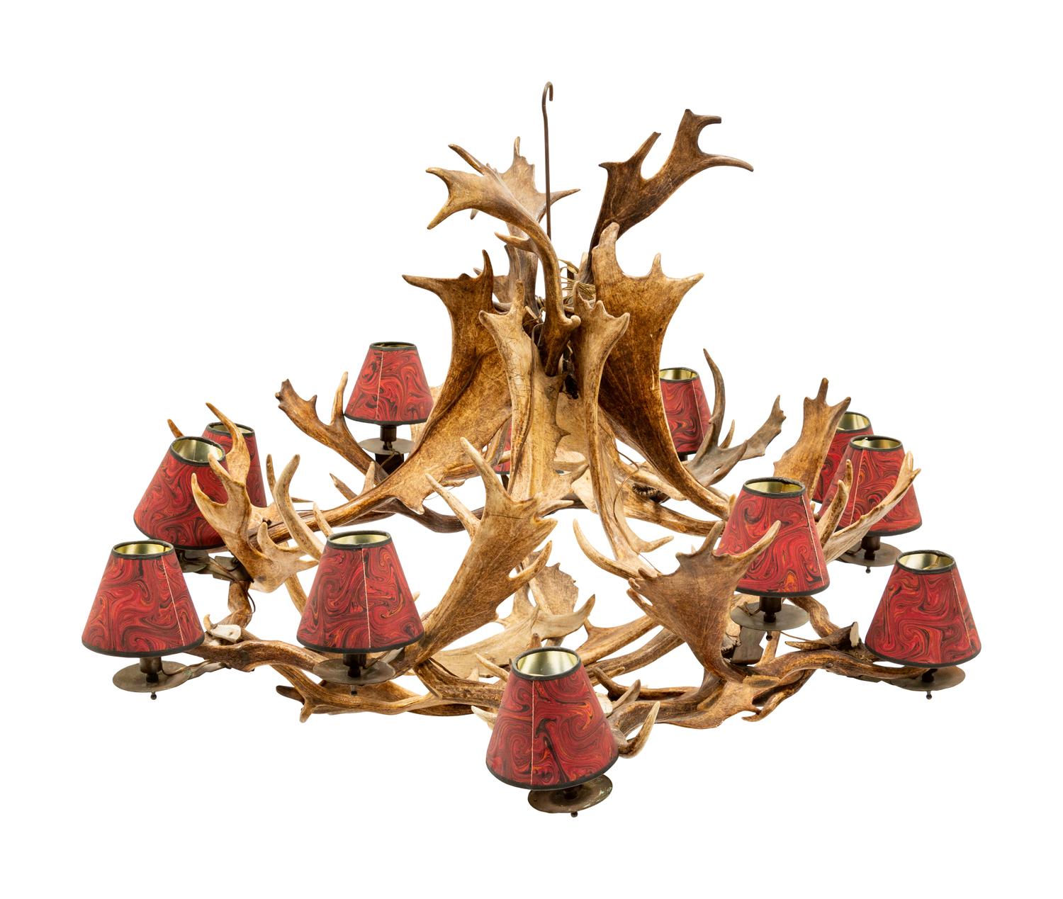 A Large Antler Chandelier